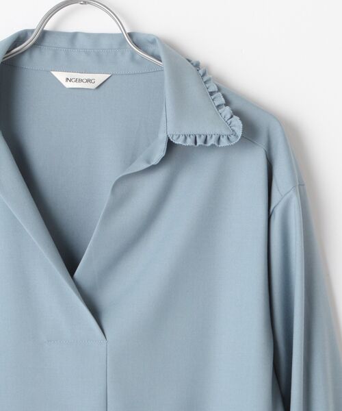 INGEBORG / インゲボルグ シャツ・ブラウス | 【OUTLET】マイクロT/Rギャバシャツブラウス | 詳細5