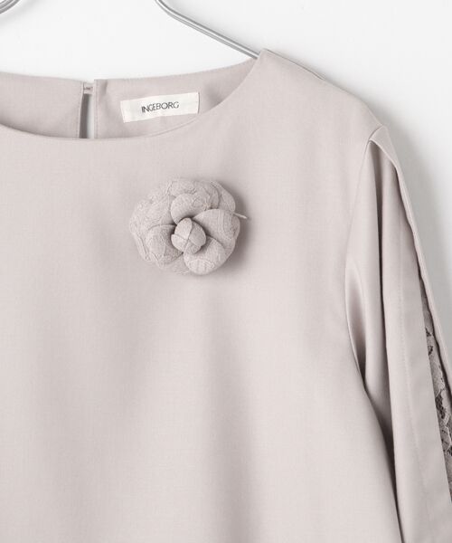 INGEBORG / インゲボルグ シャツ・ブラウス | 【OUTLET】マイクロT/Rギャバレース使いブラウス | 詳細3