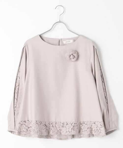 INGEBORG / インゲボルグ シャツ・ブラウス | 【OUTLET】マイクロT/Rギャバレース使いブラウス（スモーキーピンク）