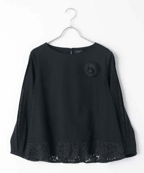 INGEBORG / インゲボルグ シャツ・ブラウス | 【OUTLET】マイクロT/Rギャバレース使いブラウス（ネイビー）