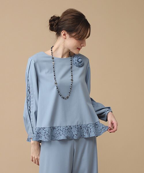 INGEBORG / インゲボルグ シャツ・ブラウス | 【OUTLET】マイクロT/Rギャバレース使いブラウス | 詳細12