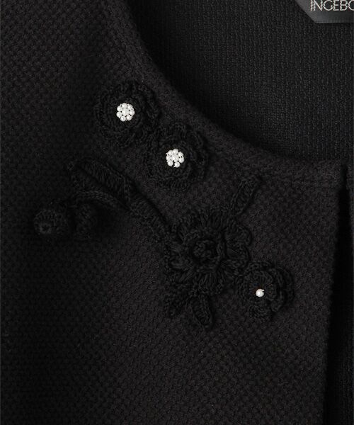 INGEBORG / インゲボルグ カーディガン・ボレロ | 【OUTLET】ラックドメッシュふんわり袖カーディガン | 詳細1