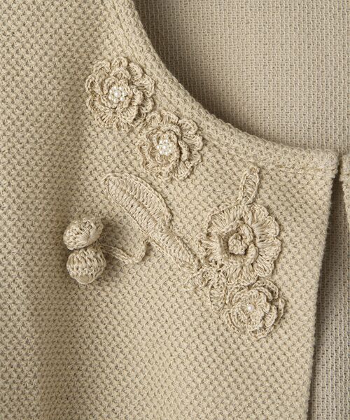 INGEBORG / インゲボルグ カーディガン・ボレロ | 【OUTLET】ラックドメッシュふんわり袖カーディガン | 詳細6