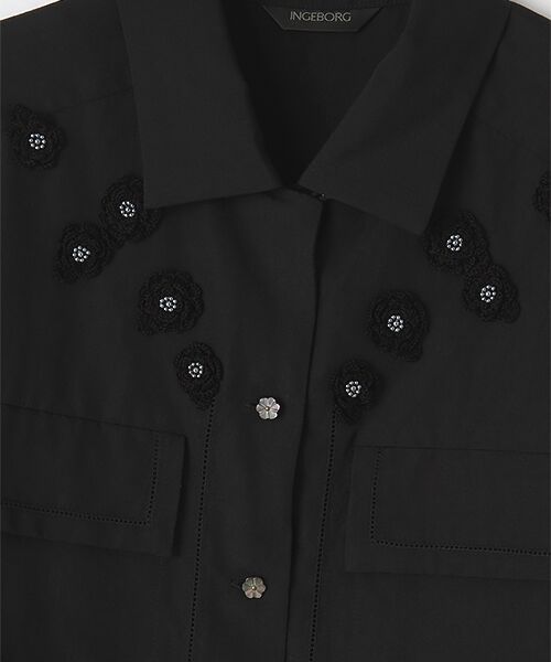 INGEBORG / インゲボルグ シャツ・ブラウス | 【OUTLET】ライトナチュラルタンブラーモチーフブラウス | 詳細1