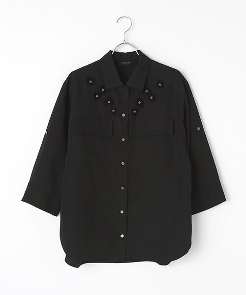 INGEBORG / インゲボルグ シャツ・ブラウス | 【OUTLET】ライトナチュラルタンブラーモチーフブラウス（クロ）