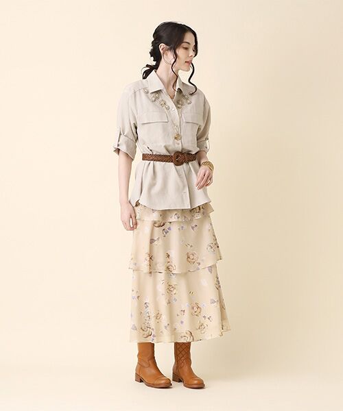 INGEBORG / インゲボルグ シャツ・ブラウス | 【OUTLET】ライトナチュラルタンブラーモチーフブラウス | 詳細9