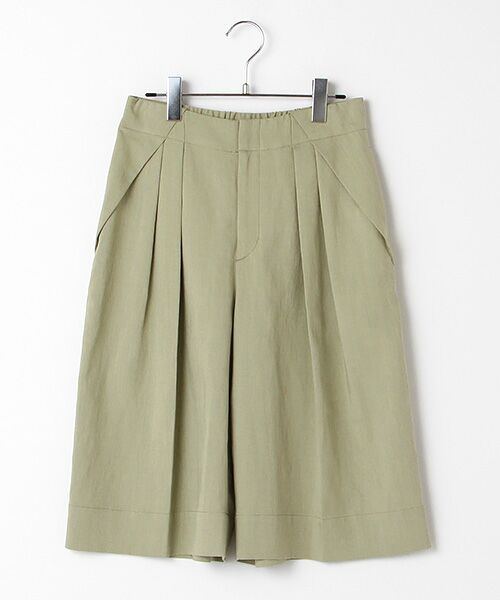 INGEBORG / インゲボルグ ショート・ハーフ・半端丈パンツ | 【OUTLET】ソフトコールドスラブハーフパンツ（セージグリーン）
