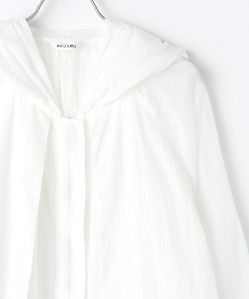 INGEBORG インゲボルグ　ワンピース　ライトコート　シアー　フード　羽織り INGEBORG インゲボルグ ワンピース ライトコート シアー フード