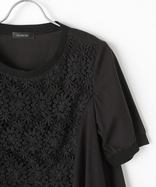 INGEBORG / インゲボルグ シャツ・ブラウス | 【OUTLET】フラワーレース切り替コットンボイルブラウス | 詳細2