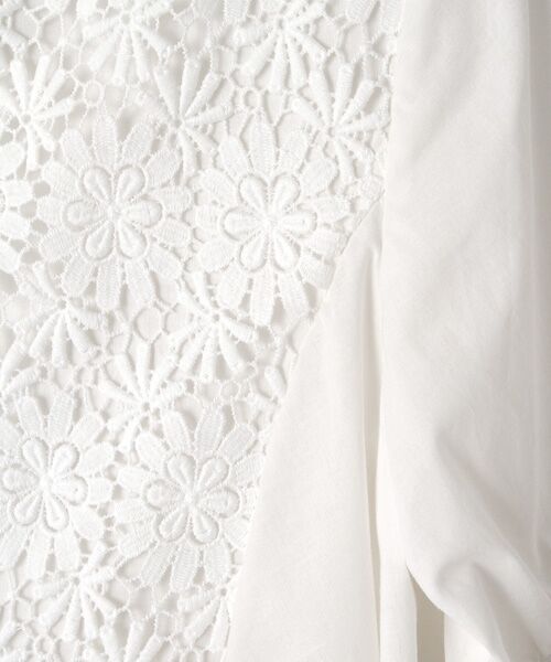 INGEBORG / インゲボルグ シャツ・ブラウス | 【OUTLET】フラワーレース切り替コットンボイルブラウス | 詳細5