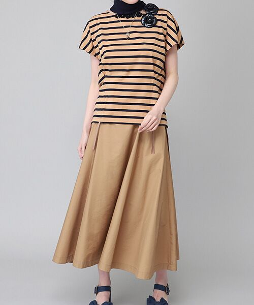 INGEBORG / インゲボルグ カットソー | 【OUTLET】ニットモチーフ付き変形スリーブカットソー | 詳細12