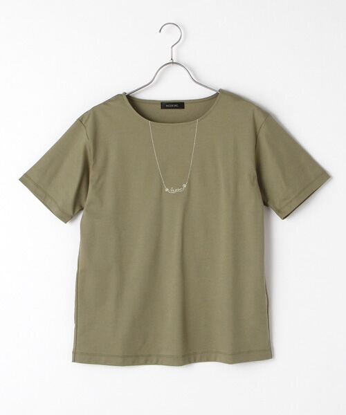 INGEBORG / インゲボルグ Tシャツ | 【OUTLET】インゲボルグチャーム刺繍カットソー（カーキグリーン）