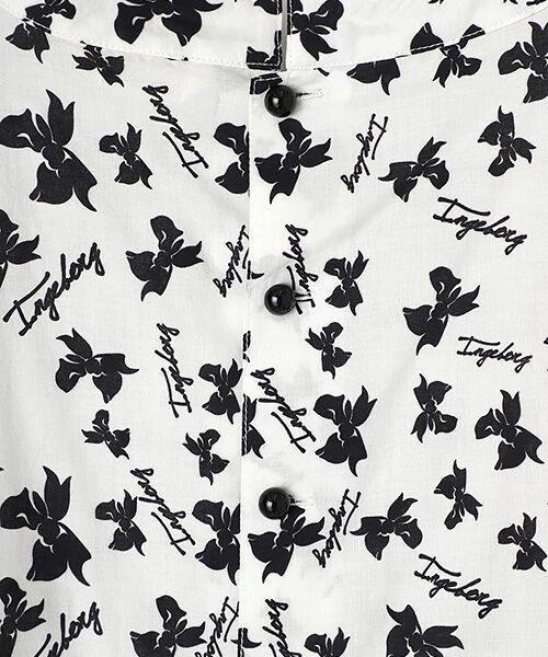 INGEBORG / インゲボルグ シャツ・ブラウス | 【OUTLET】ロゴリボンpt.スタンドカラーブラウス | 詳細5