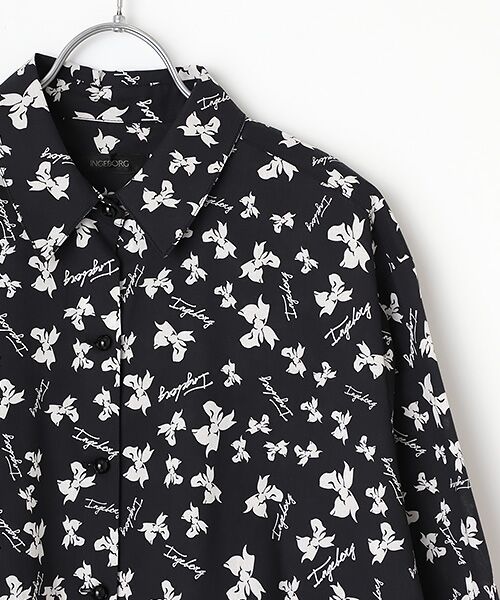 INGEBORG / インゲボルグ シャツ・ブラウス | 【OUTLET】ロゴリボンpt.シャツカラーチュニック | 詳細2