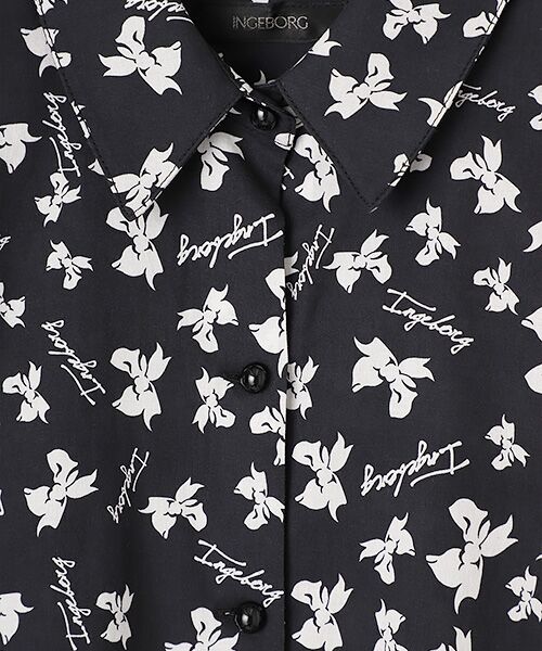 INGEBORG / インゲボルグ シャツ・ブラウス | 【OUTLET】ロゴリボンpt.シャツカラーチュニック | 詳細4