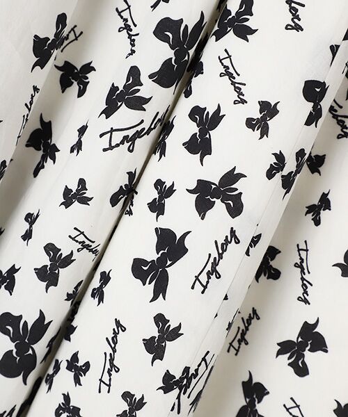 INGEBORG / インゲボルグ ロング・マキシ丈スカート | 【OUTLET】ロゴリボンpt.サッシュベルト付きスカート | 詳細2