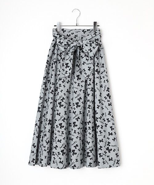 セール】 【OUTLET】ロゴリボンpt.サッシュベルト付きスカート