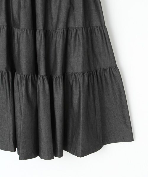 【OUTLET】カイハラライトデニムティアードスカート