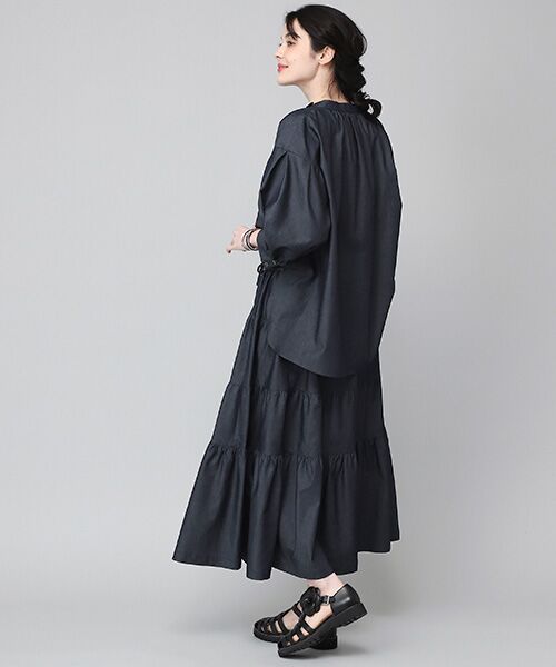 INGEBORG / インゲボルグ ロング・マキシ丈スカート | 【OUTLET】カイハラライトデニムティアードスカート | 詳細8