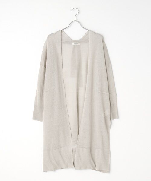 INGEBORG / インゲボルグ カーディガン・ボレロ | 【OUTLET】ドロストロングニットカーディガン（プラチナグレー）