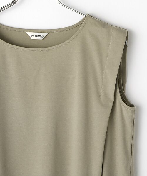 INGEBORG / インゲボルグ タンクトップ | 【OUTLET】ロゴワンポイントノースリーブカットソー | 詳細5
