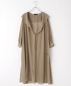 【OUTLET】シフォンショールカラーガウン