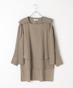 【OUTLET】フーディデザインブラウス