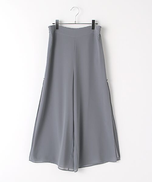 INGEBORG / インゲボルグ その他パンツ | 【OUTLET】シフォンセミワイドパンツ（グレー）