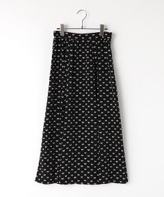 【OUTLET】小紋リボンpt.ギャザーフレアスカート