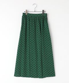 【OUTLET】小紋リボンpt.ギャザーフレアスカート