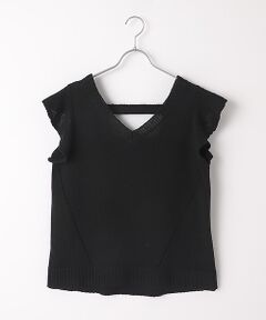 【OUTLET】フリルニットベスト