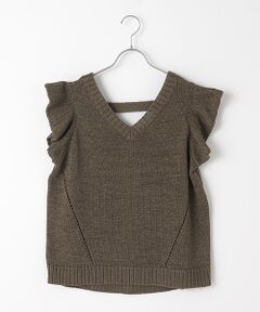 【OUTLET】フリルニットベスト