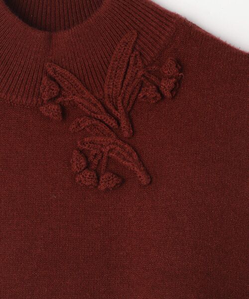 INGEBORG / インゲボルグ ニット・セーター | 【OUTLET】フラワーモチーフ付きハイネックセーター | 詳細6