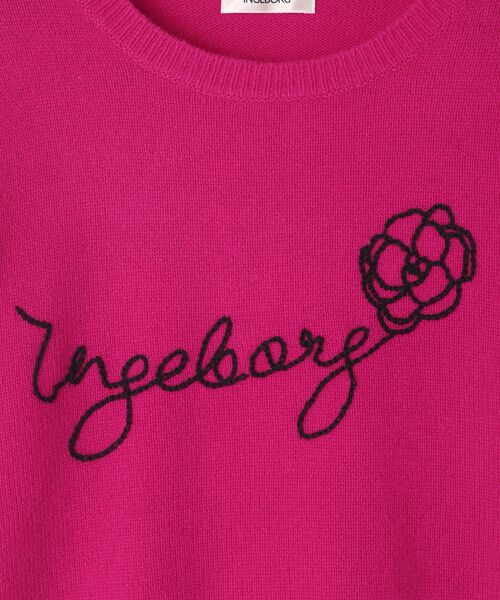 INGEBORG / インゲボルグ ニット・セーター | 【OUTLET】ロゴクロス刺繍クルーネックセーター | 詳細6