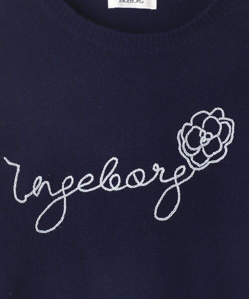 INGEBORG / インゲボルグ ニット・セーター | 【OUTLET】ロゴクロス刺繍クルーネックセーター | 詳細9