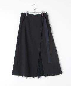 【OUTLET】レース切り替えラップスカート