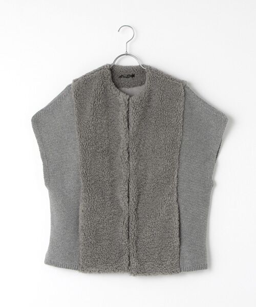 INGEBORG / インゲボルグ カーディガン・ボレロ | 【OUTLET】ボアニットポンチョ（グレー）