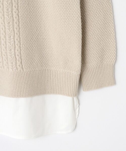 INGEBORG / インゲボルグ ニット・セーター | 【OUTLET】アラン編み風ハイネックニット | 詳細5