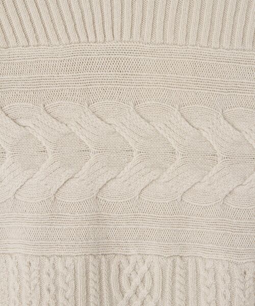 INGEBORG / インゲボルグ ニット・セーター | 【OUTLET】アラン編み風ハイネックニット | 詳細6