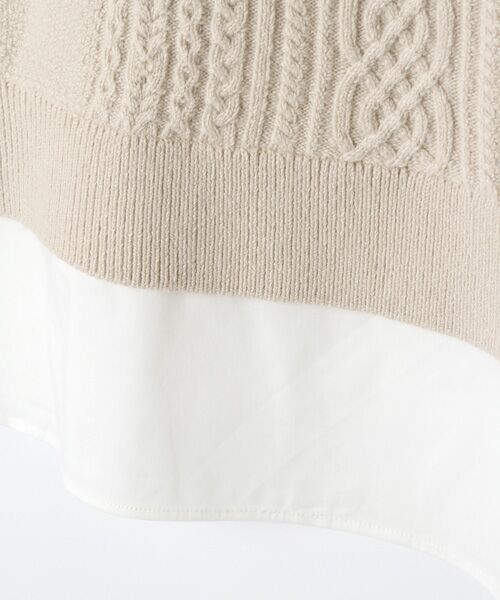 INGEBORG / インゲボルグ ニット・セーター | 【OUTLET】アラン編み風ハイネックニット | 詳細7