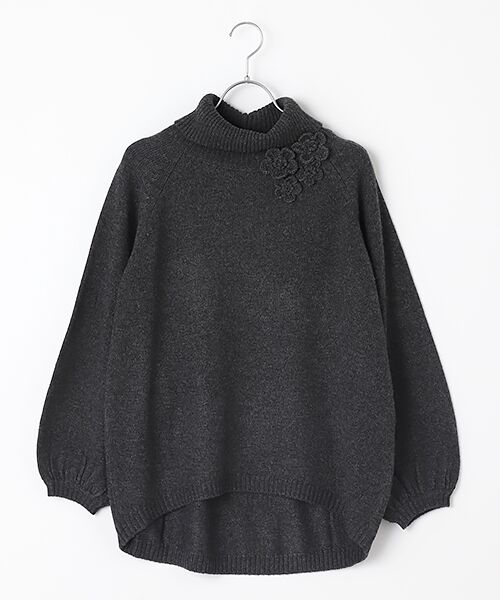 INGEBORG   黒厚手綿セーター