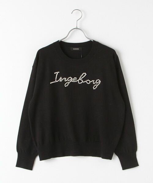 INGEBORG   黒厚手綿セーター