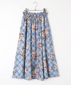 【OUTLET】チェックフラワーpt.スカート