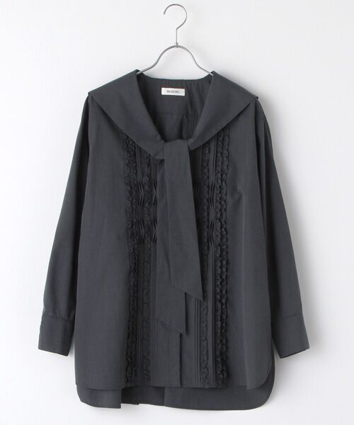 INGEBORG / インゲボルグ シャツ・ブラウス | 【OUTLET】セラーカラーブラウス（ネイビー）