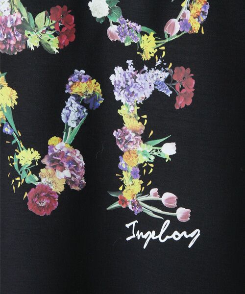 [美品]インゲボルグ　ベルデットフラワーシャツワンピース　マキシ丈　総花柄 美品]インゲボルグ ベルデットフラワーシャツワンピース マキシ丈 総花柄