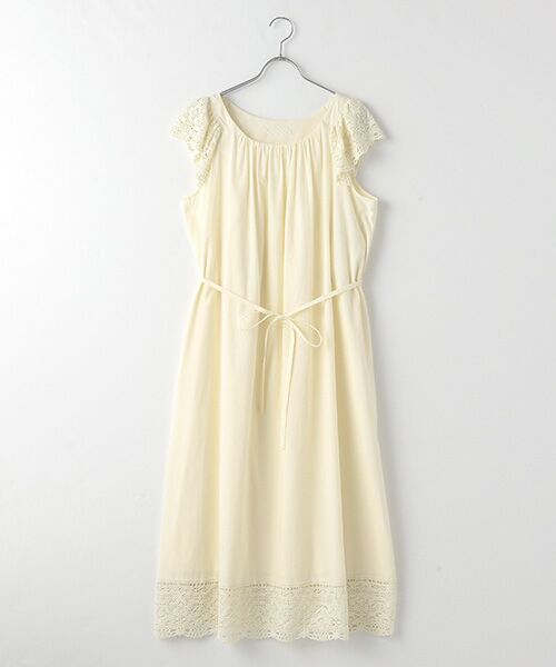 INGEBORG / インゲボルグ ロング・マキシ丈ワンピース | 【OUTLET】トーションレース使いワンピース（アイボリー）