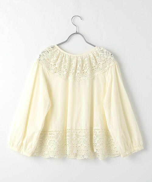 インゲボルグ 総レース ブラウス セール】 【アウトレット】フラワーケミカル総レースブラウス