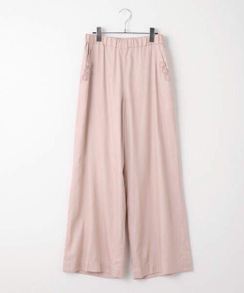 セール】 【OUTLET】レーヨンリネンオックスワイドパンツ