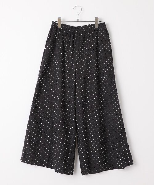 INGEBORG / インゲボルグ その他パンツ | 【OUTLET】サッカードットワイドパンツ（クロ）