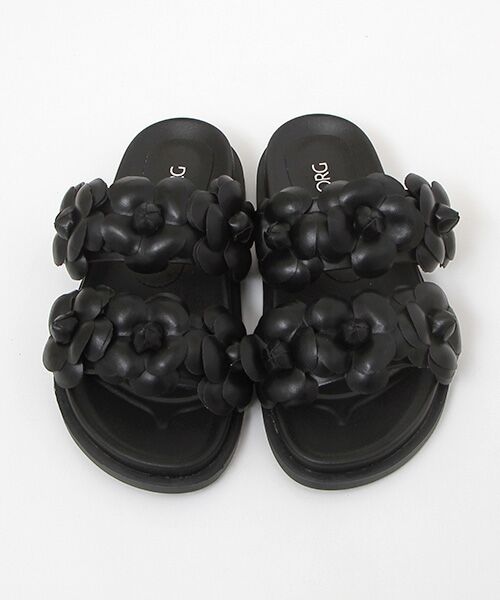 セール】 【OUTLET】カメリアモチーフサンダル (サンダル セール】 【OUTLET】カメリアモチーフサンダル (サンダル